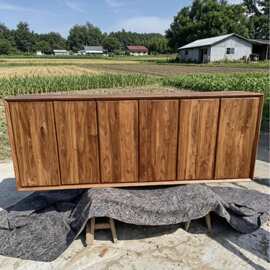 中式简约实木客厅靠墙卧室餐边北欧家用储物柜茶水收纳玄关网红柜