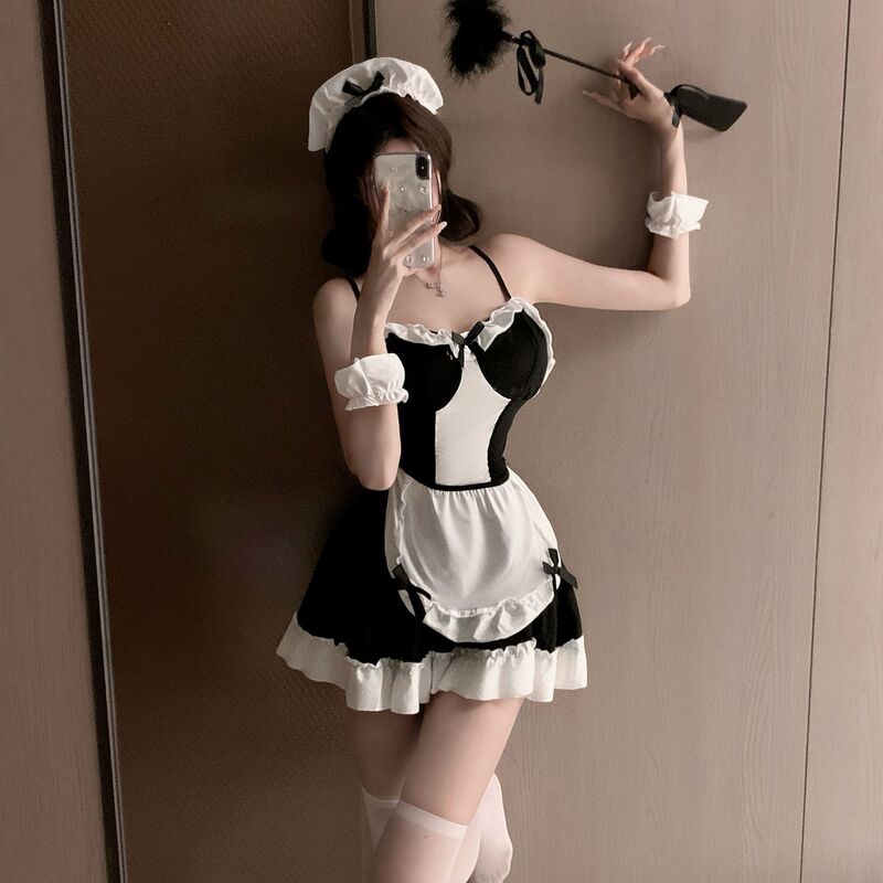 Sexy Lingerie, Sexy Backless Black and White Suit, Maid Princess Dress, Uniform Temptation, Internet Celebrity Pure Desire Nightgown Sexy Lingerie, Sexy Backless Black and White Suit, Maid Princess Dress, Uniform Temptation, Internet Celebrity Pure Desire Nightgown