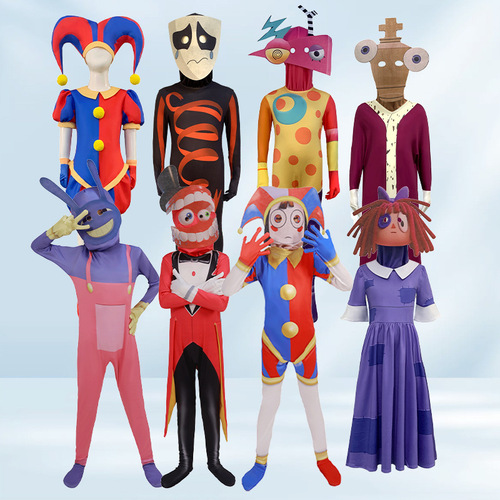 Magic Numbers Circus Pamney Cosplay Clown Leotard Jumpsuit Suit Cosplay Costume