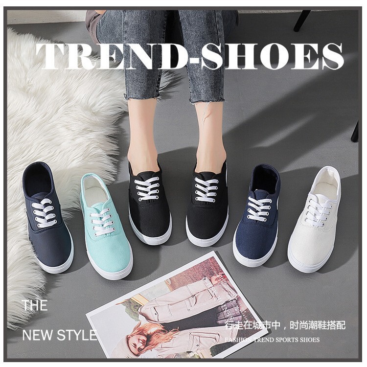 Ins Trendy Korean Style Low-Top Canvas Shoes for Women, Classic Four-Season Student Casual Shoes, Retro Harajuku Couple Shoes