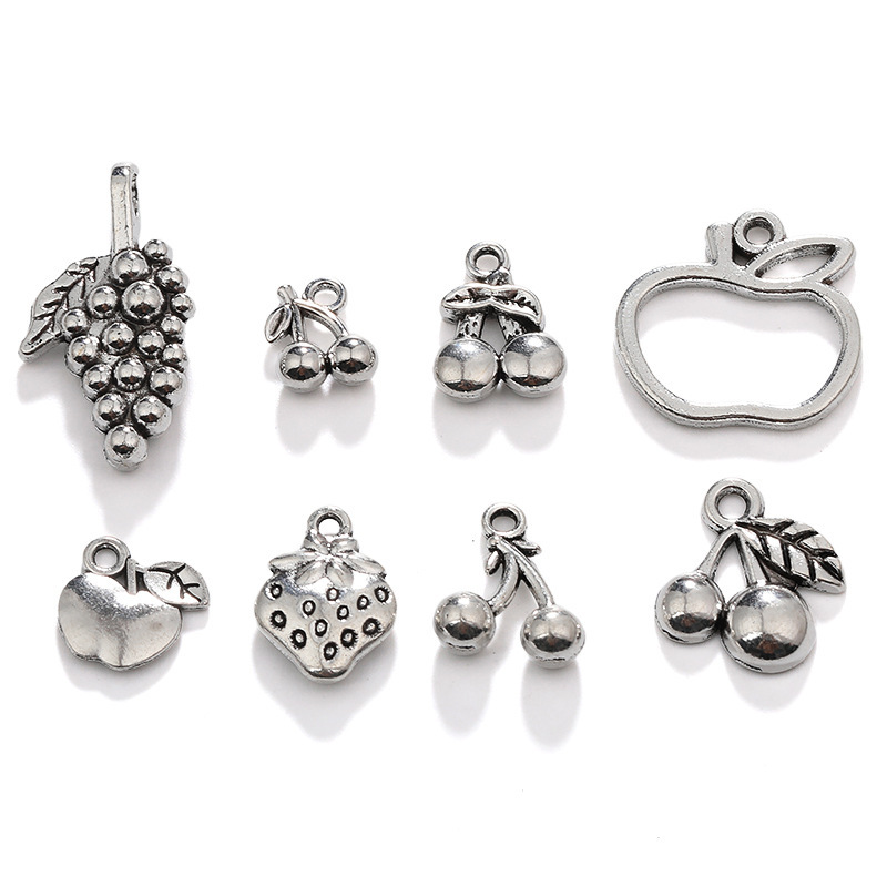 DIY Retro Zinc Alloy Jewelry Accessories Fruit Strawberry Cherry Pendant Factory Direct Sale A800918 DIY Retro Zinc Alloy Jewelry Accessories Fruit Strawberry Cherry Pendant Factory Direct Sale A800918