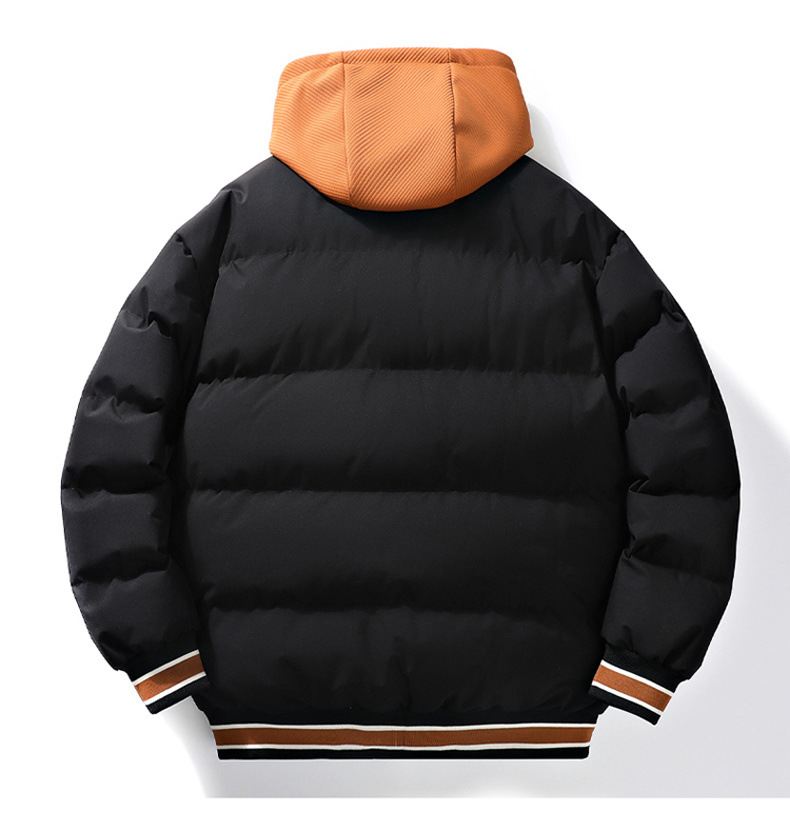 Classic Men's Padded Winter Jacket Hooded Down Thickened Coat_voghion.com