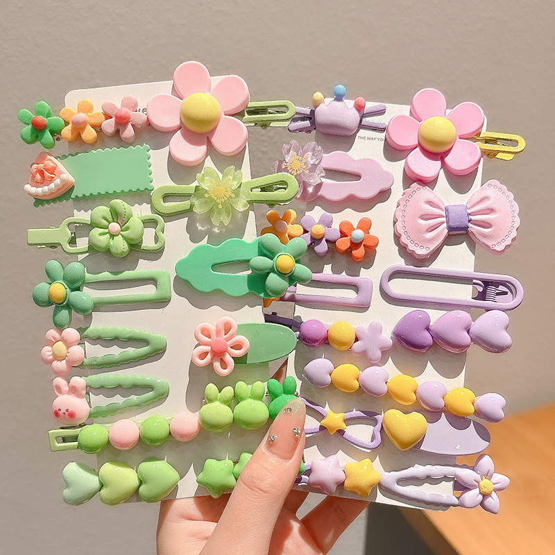 2024 nuevo clip BB de color lindo clip de cabello de boca de pato chica lateral clip de frange para niños tocado tarjeta de cabello rotura