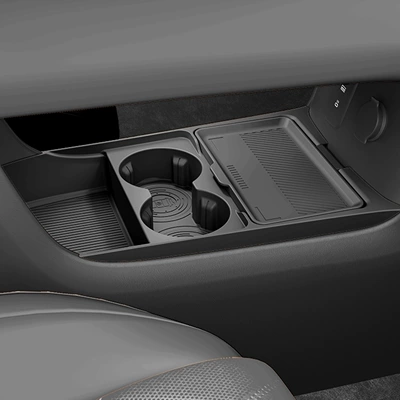 Console Lower Silicone Storage Box – Other Automotive Interior Supplies - 26-models-of-blue-electric-e5-plus-obsidian-black-lower-storage-box-under-the-center-console