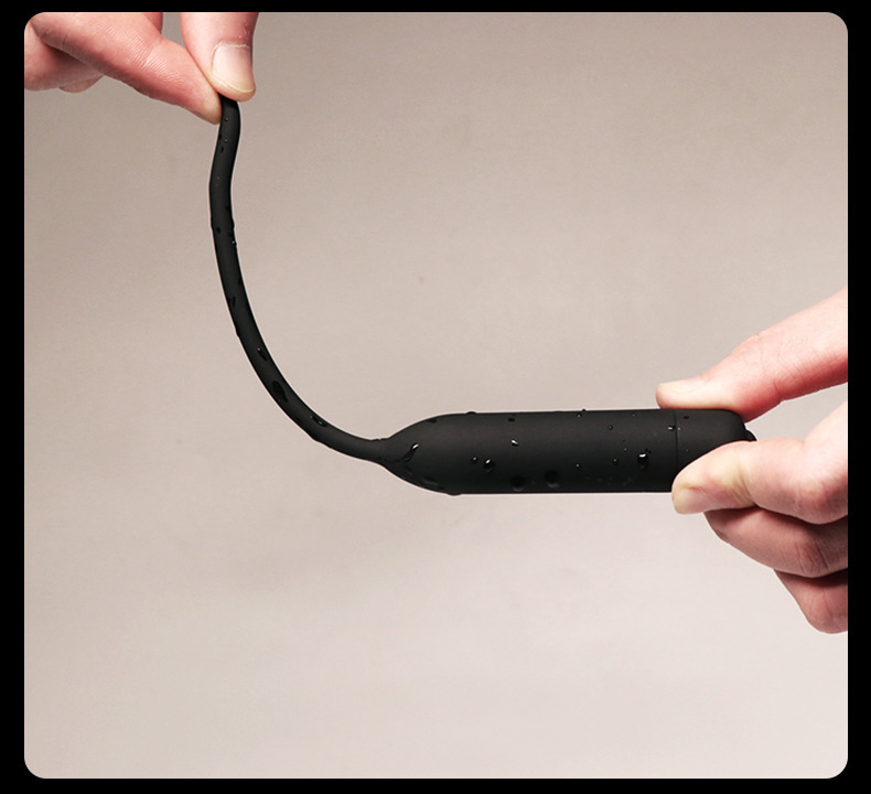 Jiuai Male Vibrating Anal Plug Silicone Dilator Black 33cm — detail image 10