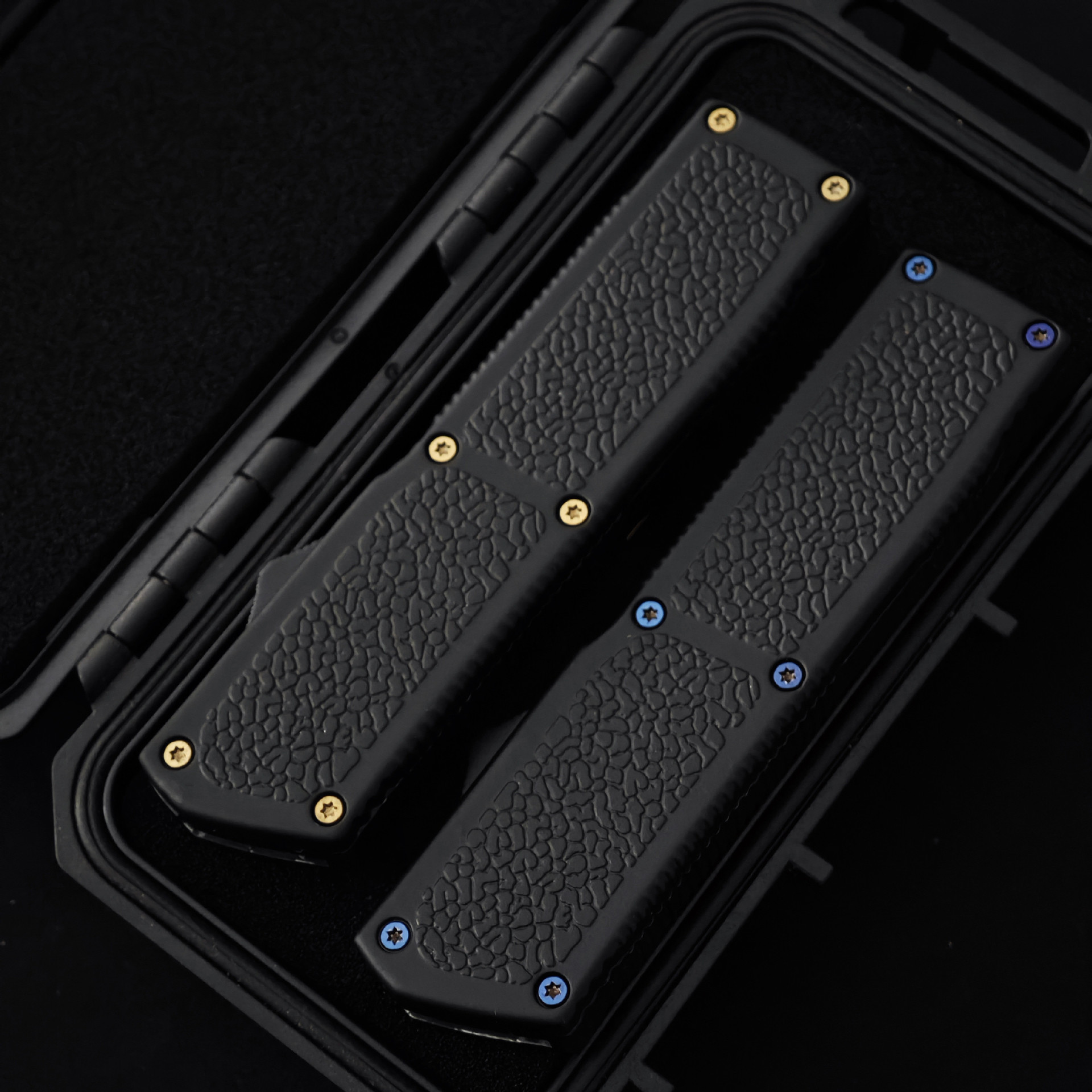 微技术大龙经典款彩钛锌合金柄野营刀户外折刀柄随身便捷防滑便利