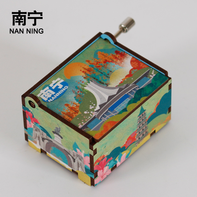 オリジナル厦門福州西安成都青島重慶手揺オルゴール音楽鈴音楽箱旅行記念品|undefined