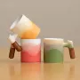 窑变定制陶瓷木柄咖啡杯