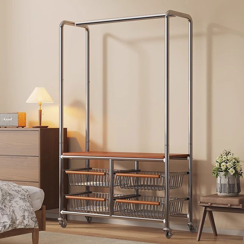 Light Luxury Second-Hand Coat Rack Bedroom Clothes Rack Floor-Standing Household Multi-Layer Drawer Clothes Storage Removable Clothes Drying Rack