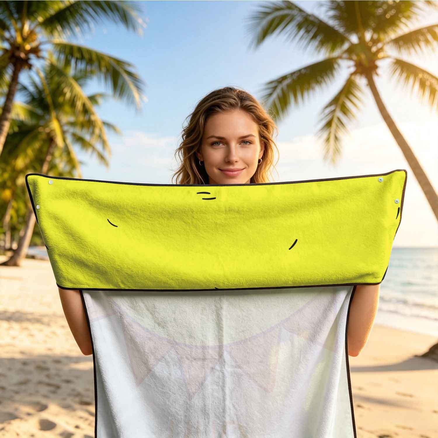Summer bath towel and car seat cover 2-in-1, ultra-fine fiber outdoor beach and car dual-use universal seat cushion