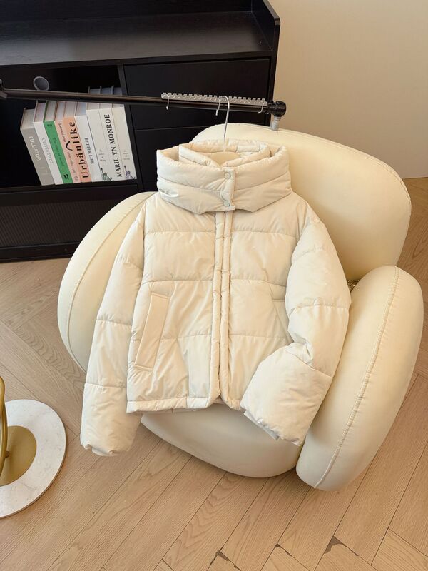 新款羽绒棉服韩版宽松立领连帽女冬季高级感加厚保暖面包服棉服|undefined