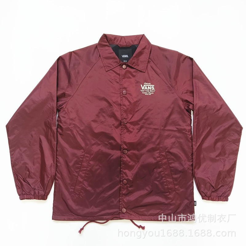 European and American street fashion casual loose lapel breasted long sleeve coat windbreaker coach jacket factory customization