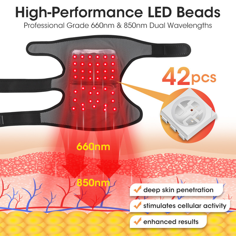 クロスボーダープライベートモデル真の赤色光理学療法加熱膝パッド、肩パッド、肘パッド、LED ランプビーズ赤外線加熱マッサージ膝パッド|undefined