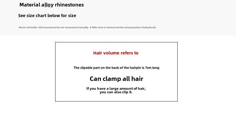 Hairpin Back Head Horizontal Clip Large One-word Spring Clip Mother Hairpin Rhinestone Top Clip Ponytail Clip Headwear Disc Hair_voghion.com