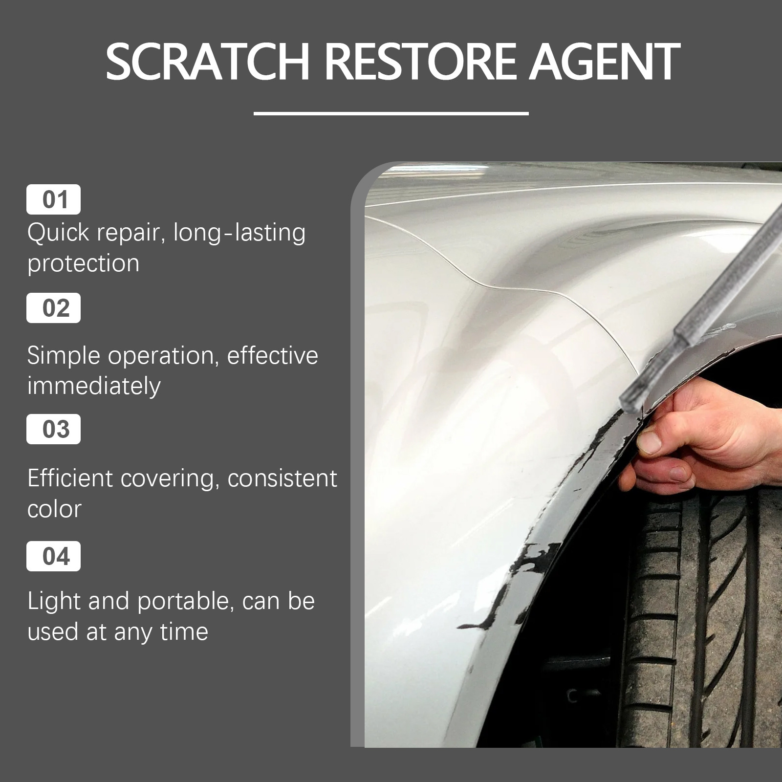 Rayhong Car Scratch Repair Pen Car Scratch Repair Paint Scratch Removal and Repair Touch-Up Pen