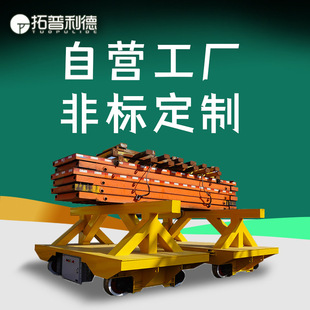 Supply of automated rail cars for textile processing workshop transportation KPJ-50 tons of automated ground rail flat cars