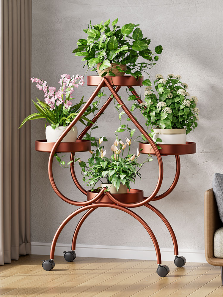 업그레이드된 구리색 - 대담하고 두꺼워진 4개의 냄비 [무료 범용 휠]