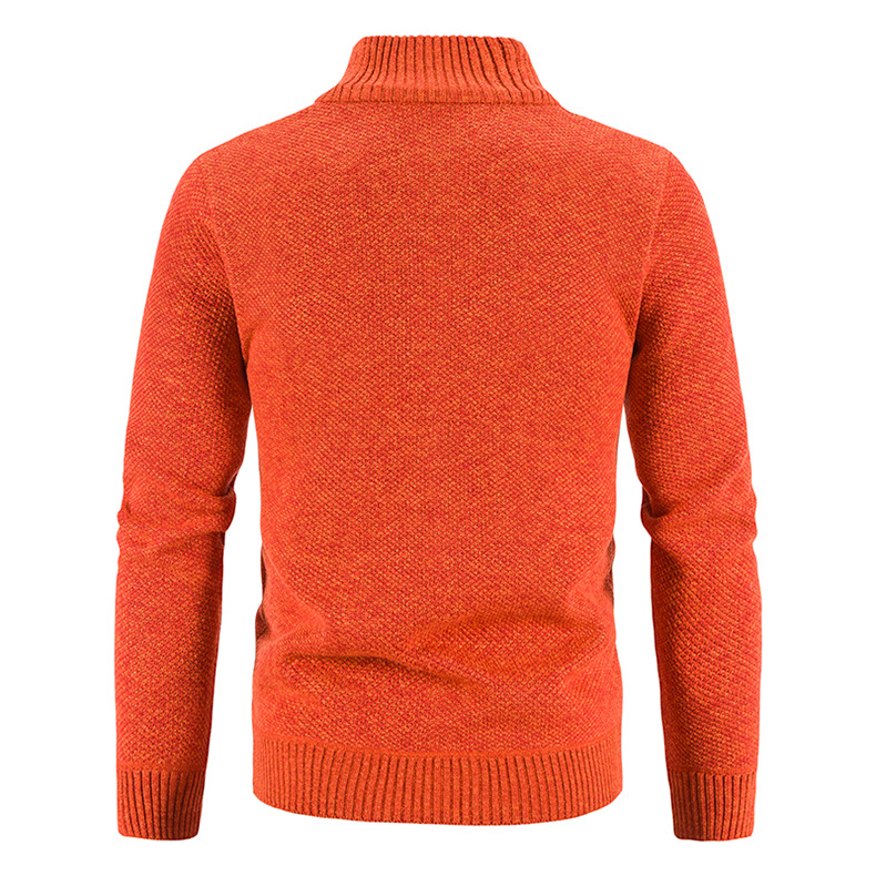Cardigan tricoté pour hommes, veste à col montant en peluche, à la mode, pull ample, nouvelle collection automne et hiver_voghion.com