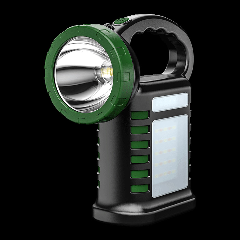 Nueva lámpara portátil multifuncional linterna de luz alta carga solar al aire libre iluminación LED luz portátil