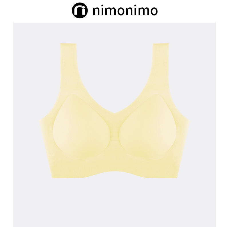 日本制nimonimo云朵无尺码V领裸感背心式文胸内衣女舒适无痕无钢|undefined