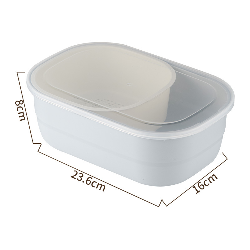 Caja de almacenamiento casera de doble espesor sellado cesta de frutas sala de estar bandeja de frutas bandeja de drenaje pereza semillas de melón bocadillos caja de dulces