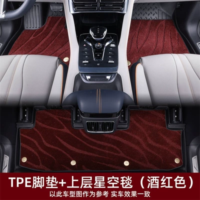 Ayaqaltılar (Kovriklər): Cross-Border Foot Mats, Passport - 2026-honda-passport-special-double-layer-floor-mats-tpe-upper-starry-sky-blanket-red