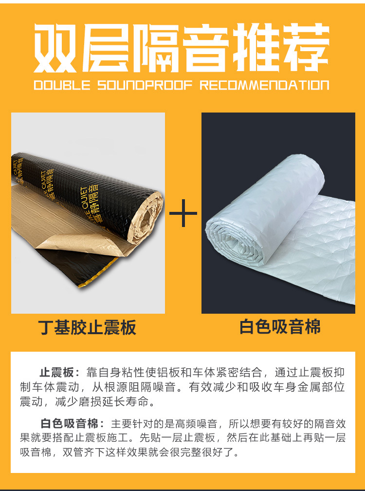 Suitable for Car Sound-Absorbing Cotton, Sound-Insulating Cotton, Four-Door Chassis Noise Reduction Material, Super Silencer, Shock-Absorbing Board, Environmentally Friendly Windsor