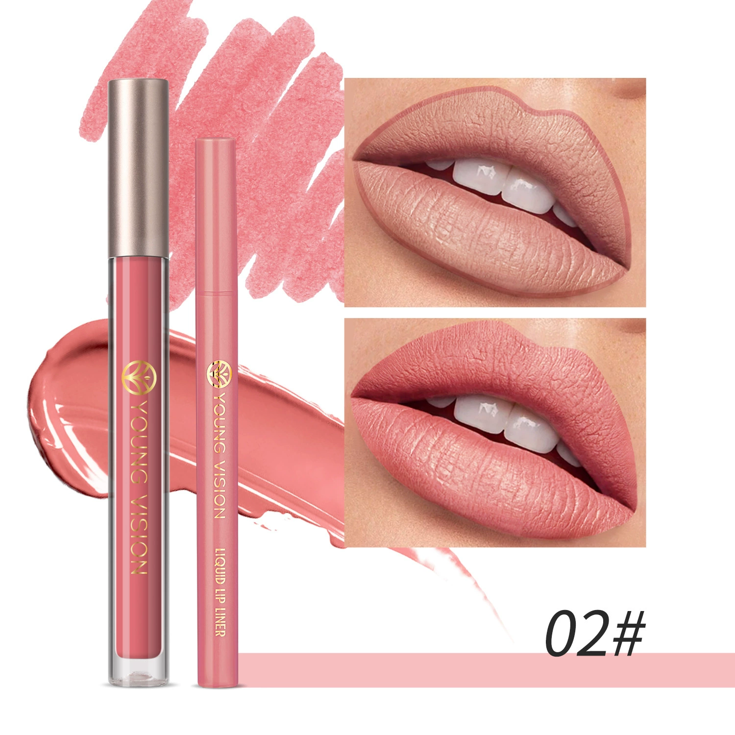 YOUNG VISION Lip gloss, lip pencil, set, 2 pieces