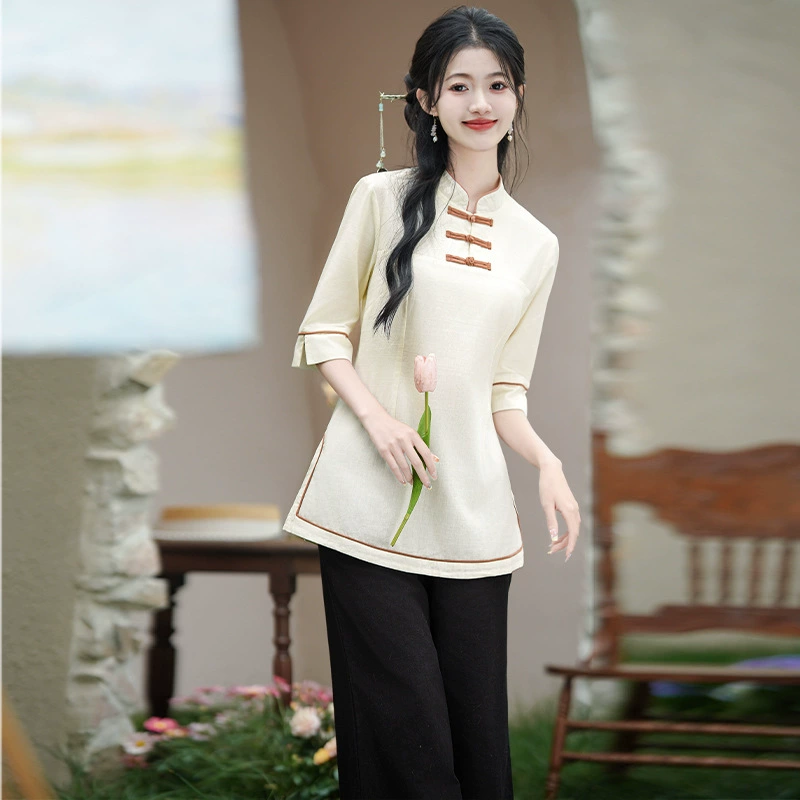 9787 Реальные съемки Хлопка хорошего качества чай и одежда салона красоты