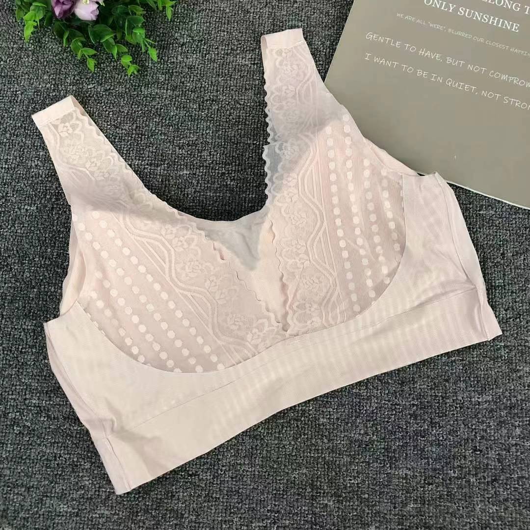 Nueva taza de látex sin marcas de alta calidad, chaleco de dama sin anillo de acero, bra de yoga, ropa interior deportiva, mujer al por mayor