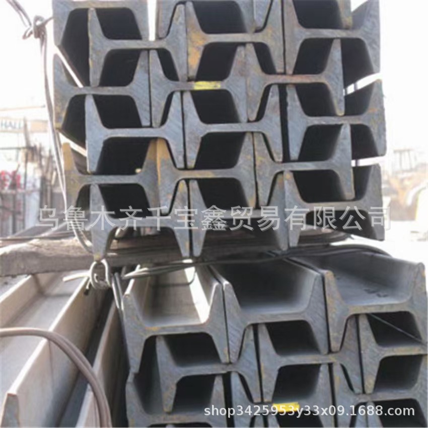 新疆乌鲁木齐批发轻轨重轨矿工钢六角钢轨道配件量大价优