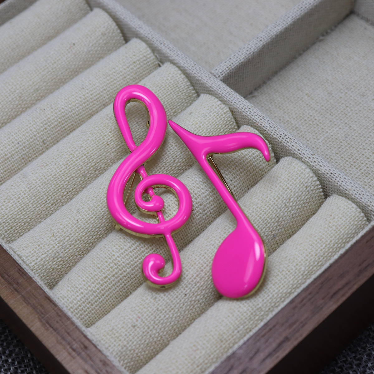 Original Academy Style Multicolor Handmade Enamel Notes Music Student Brooch Corsage Clothing Accessories