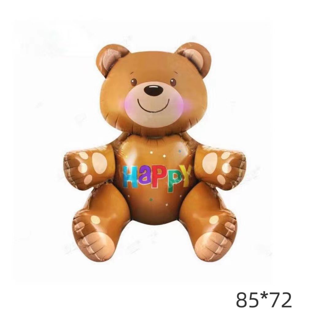 Nuevo globo de oso de dibujos animados lindo de forma especial, globo de película de aluminio, puede flotar, boda de cumpleaños, pequeño libro rojo, globo fotográfico