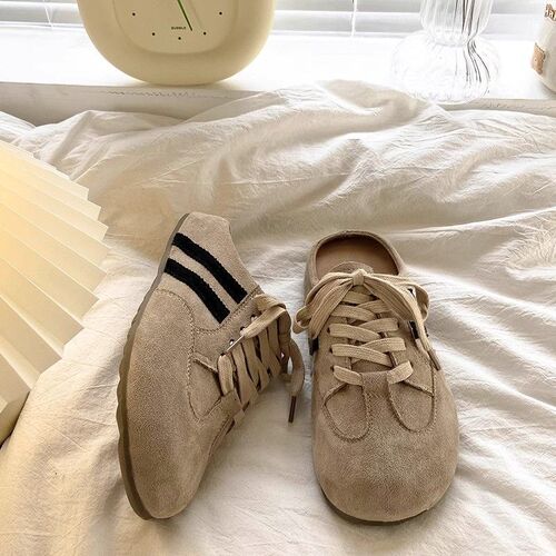 Women's Semi-Slippers for Outdoor Wear, 2026 New Arrival, Thick-Soled Closed-Toe Women's Semi-Slippers, Spring and Autumn Lazy Style Shoes, Slip-On Women's Shoes