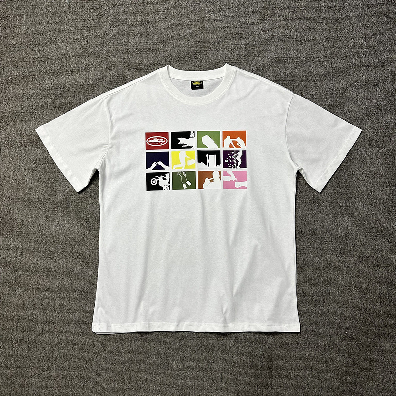 Corteiz verano nuevo diablo isla diversión carta impresión moda marca hombres y mujeres sueltos casual manga corta Camiseta cuello redondo