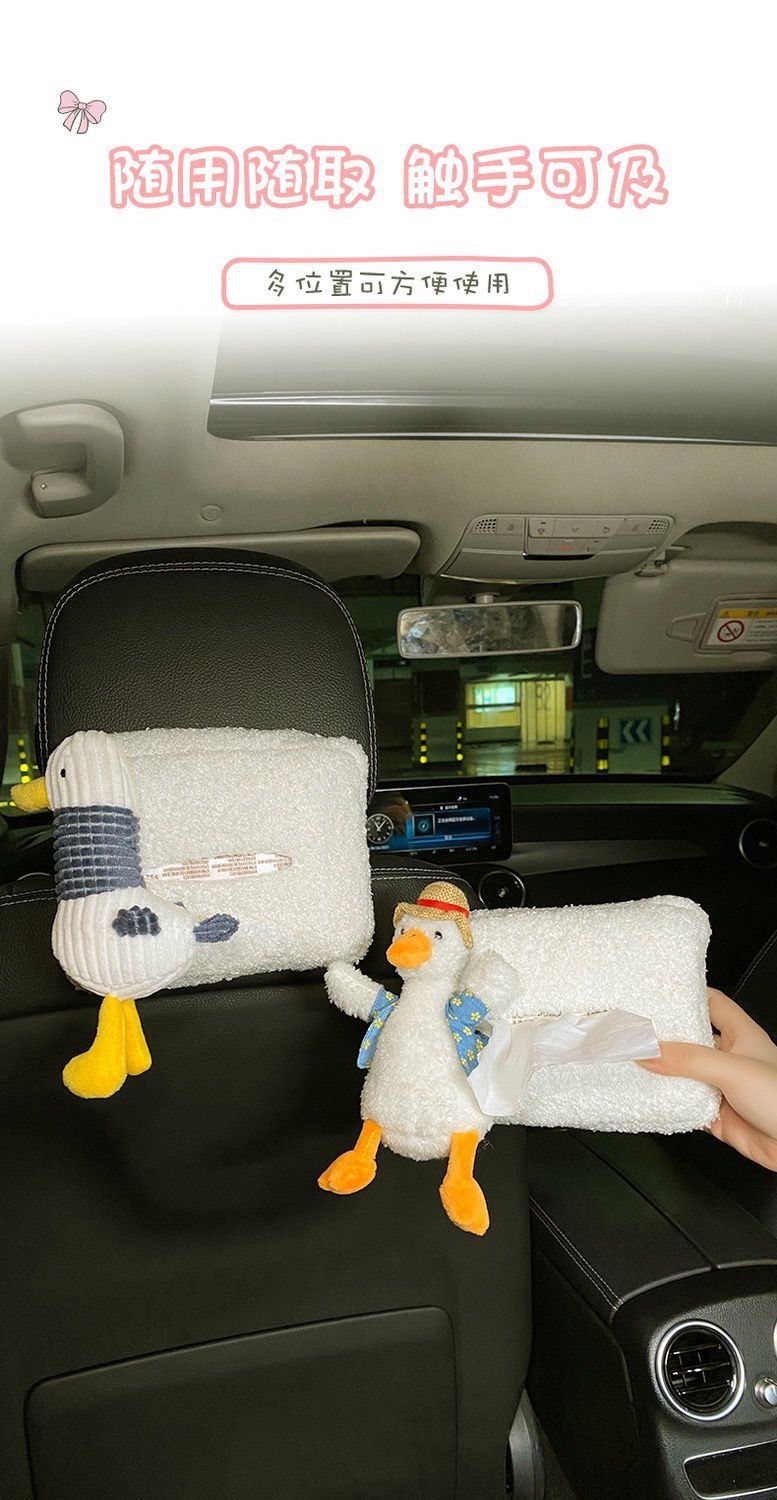 Car-mounted tissue box, hanging style, popular with women, creative and cute tissue box for car seats, napkin holder for car use