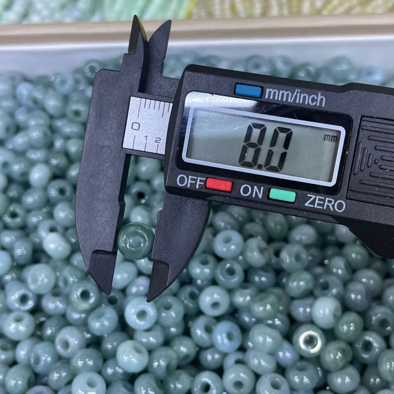危料蓝水翡翠小跑环散珠子串珠圆珠diy手工编绳手串项链饰品配件|undefined