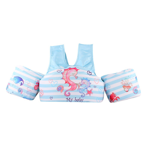 Cartoon Children's Swimwear with Extended Arm Circles, Floating Rings, Swim Aids, Water Sleeves, Buoyancy Back Vests