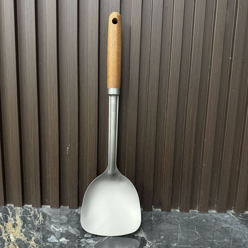 新しい家庭用調理スパチュラ Sapele 純チタンスパチュラステンレス鋼厚く高温耐性家庭用スパチュラ卸売|undefined