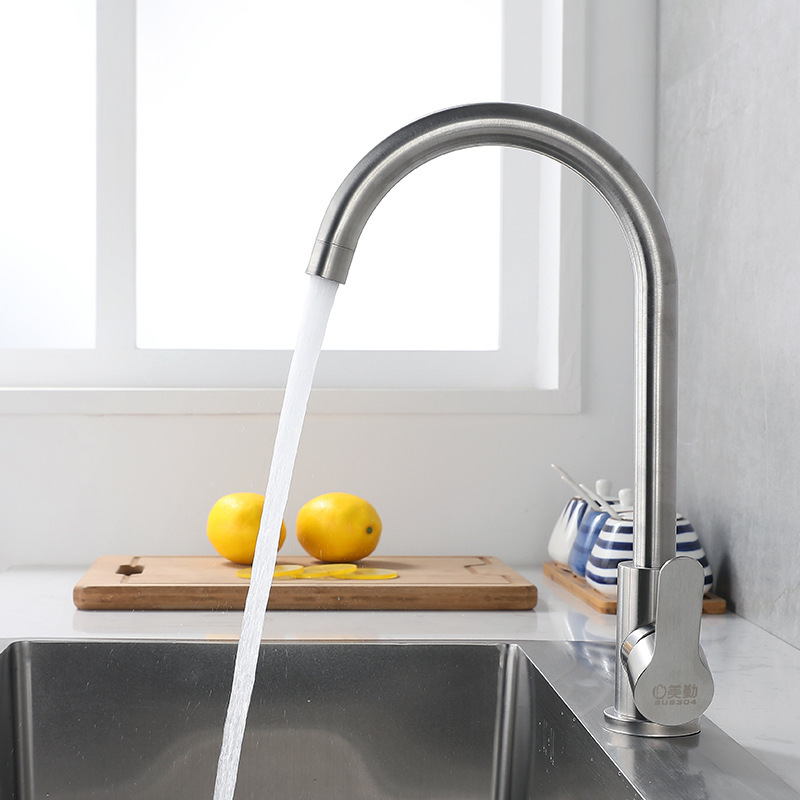 Wow Kitchen Faucet Hot and Cold 304 Stainless Steel Faucet Washbasin Sink Faucet Bathroom Accessories Wholesale