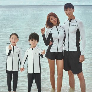 Couple diving suit female men's split long-sleeved trousers jellyfish suit snorkeling surfing swimsuit suit sun protection South Korea
