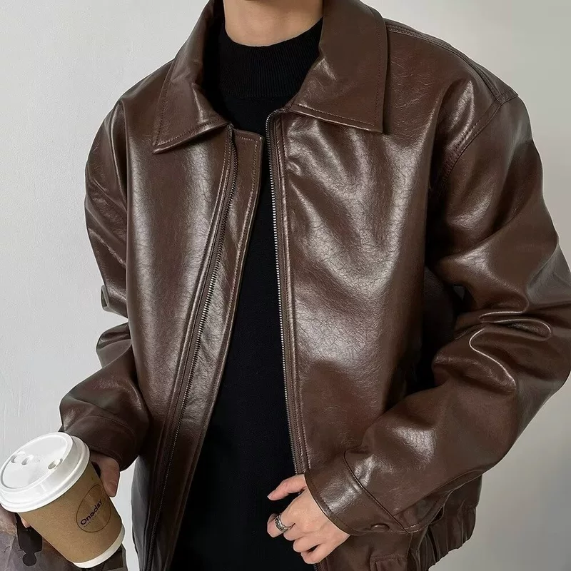 Tide, retro short men's trend jacket, Korean style, oversize