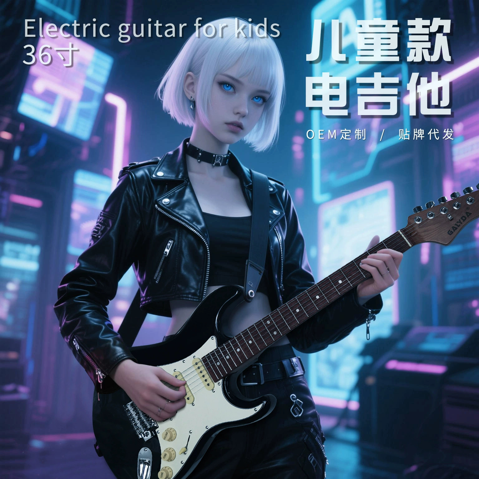 Kids electric guitar 36-inch beginner entry-level Electric guitar for kids rock electric guitar