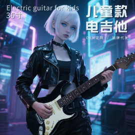 儿童电吉他36英寸初学入门级Electric guitar for kids摇滚电吉他