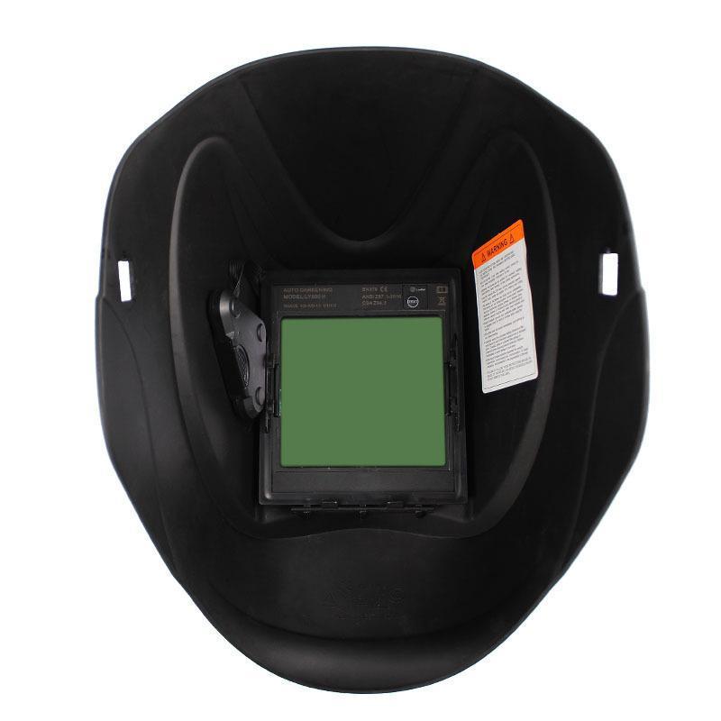 Gran ventana 4 sensores ajuste externo 5-13 solar luz automática cambiante tapa de soldadura pantalla grande máscara casco image 6