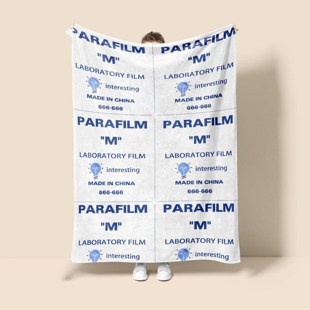 搞怪实验室封口膜毛毯法兰绒四季宿舍空调毯搞笑毯子生日礼物实用