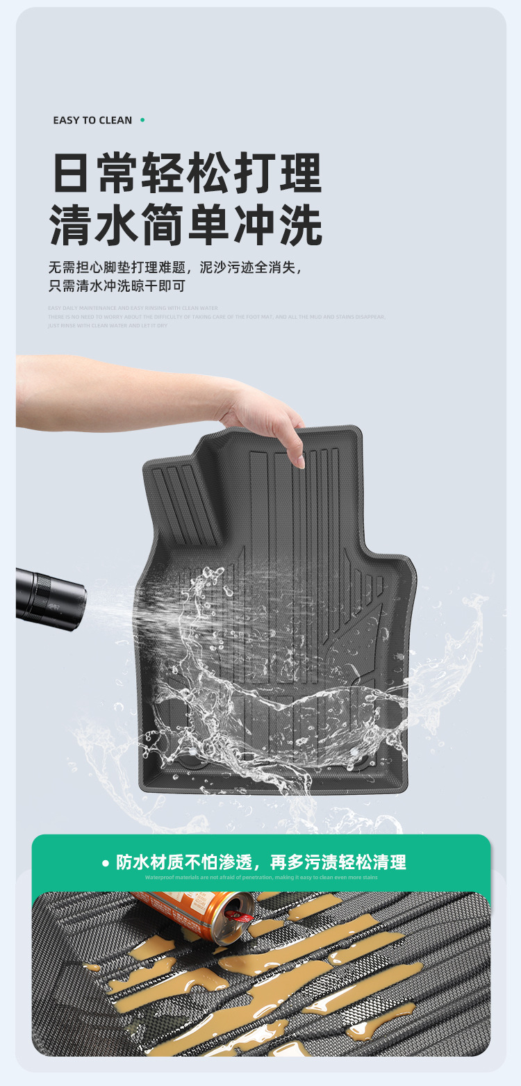 Suitable for 19-25 Mazda Mazda3/Cx-30 Car Floor Mats Waterproof All-Weather Tpe Trunk Mat