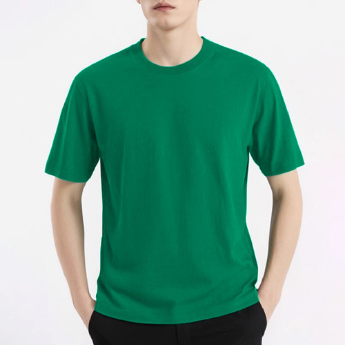 2025 Summer Pure Cotton Short Sleeve T-Shirt for Men, Simple and Versatile Round Neck Top, Half Sleeve Solid Color T-Shirt