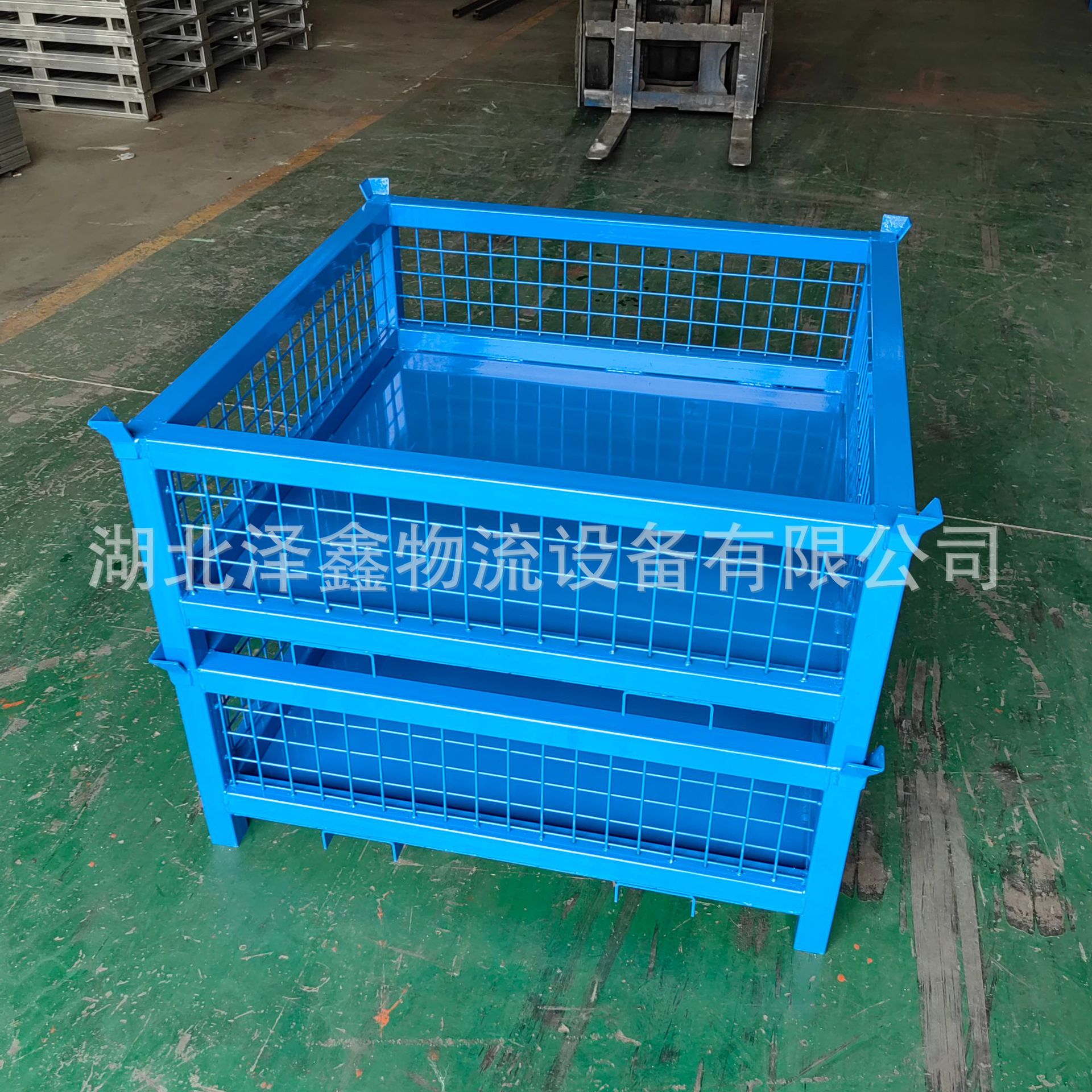 湖北厂家大型铁箱折叠网箱 可定折叠式仓储中转料箱周转箱