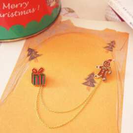 Christmas series饰品百搭Christmas gift  present胸针衣领针